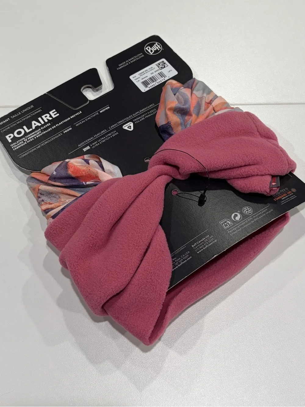 Buff Polar Tube Kids Pink NWT Ski Snowboard Fleece Neck Warmer Balaclava Hat